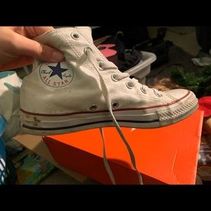 High top white converse-SOLD